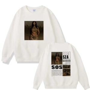 SZA Merch SOS Album White Sweatshirt