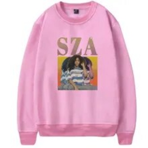 SZA Merch O-Neck Pink Sweatshirt