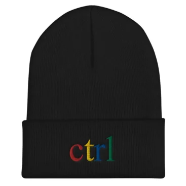 Black SZA Ctrl Cuffed Beanie